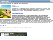 Tablet Screenshot of kneippverein-elten.de
